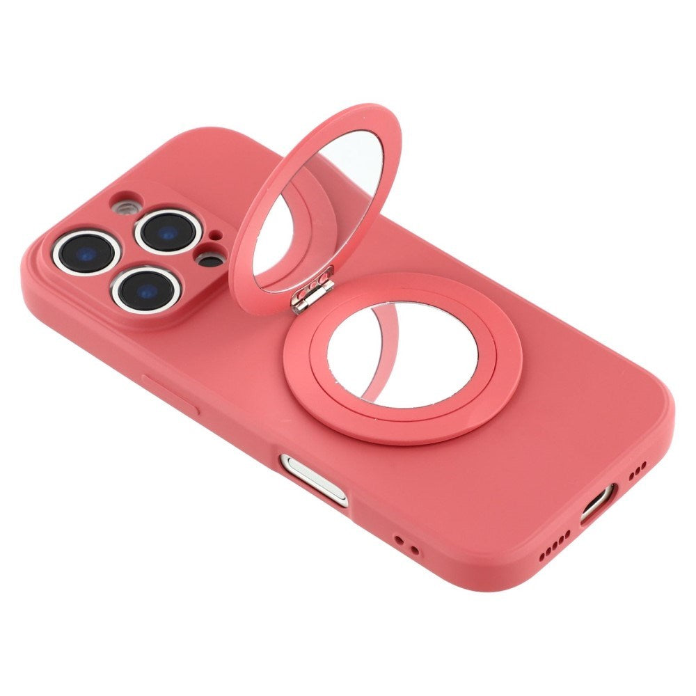 EIDERWOOD iPhone 16 Pro Hybrid Case incl. Kickstand with Mirror - Coral Red