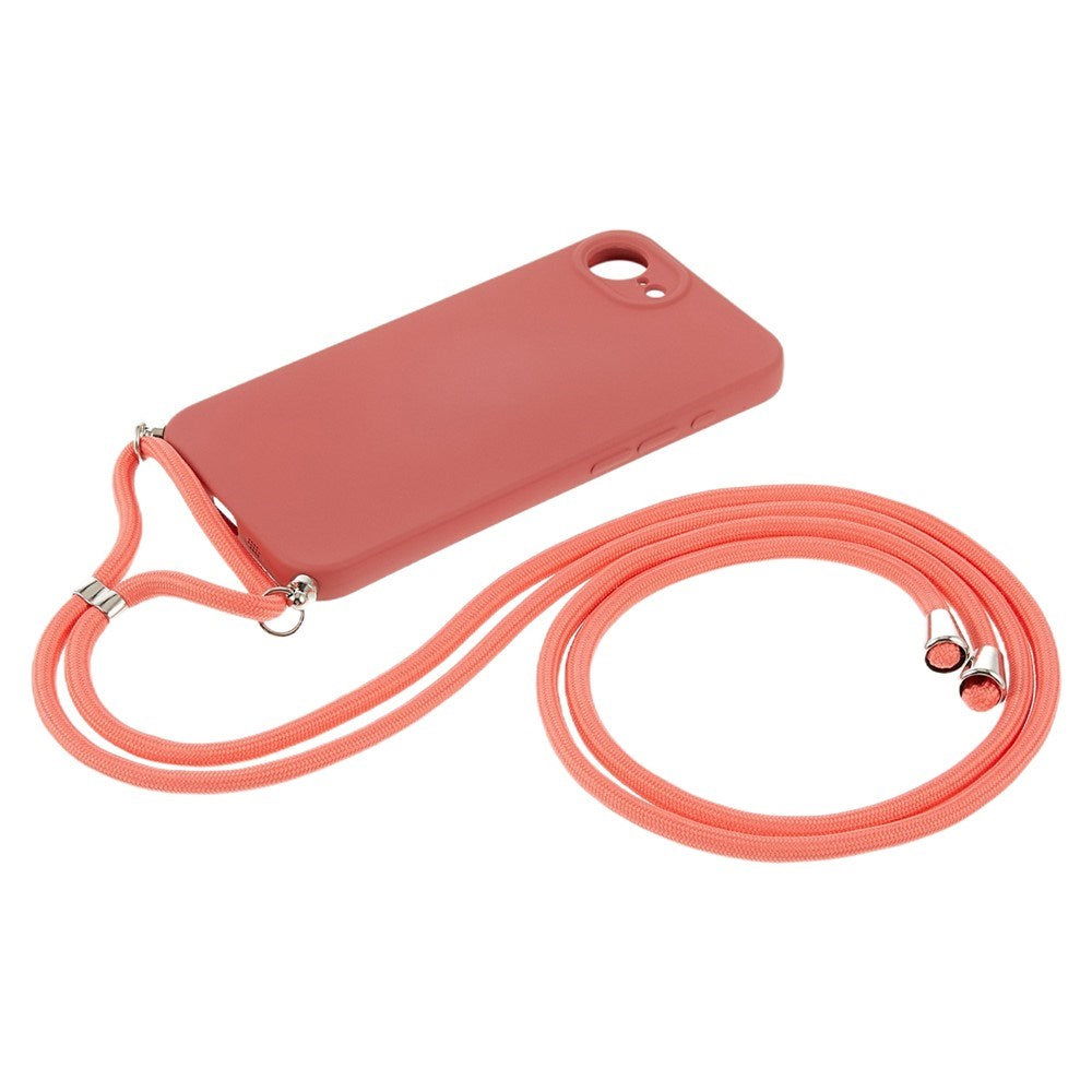 iPhone 17e / 16e EIDERWOOD Lined Flexible Plastic Case w. Strap - Dark Red