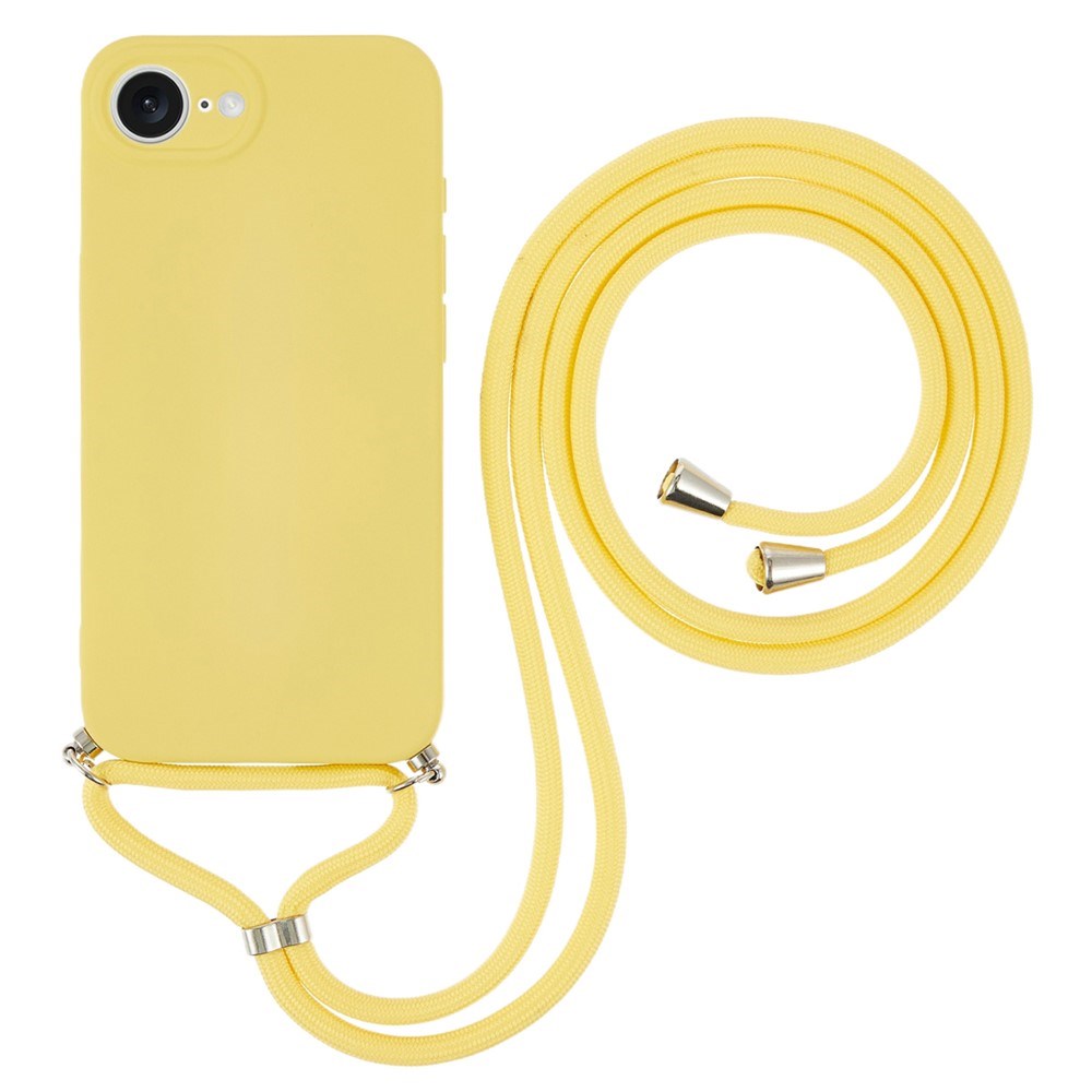 iPhone 17e / 16e EIDERWOOD Lined Flexible Plastic Case w. Strap - Yellow