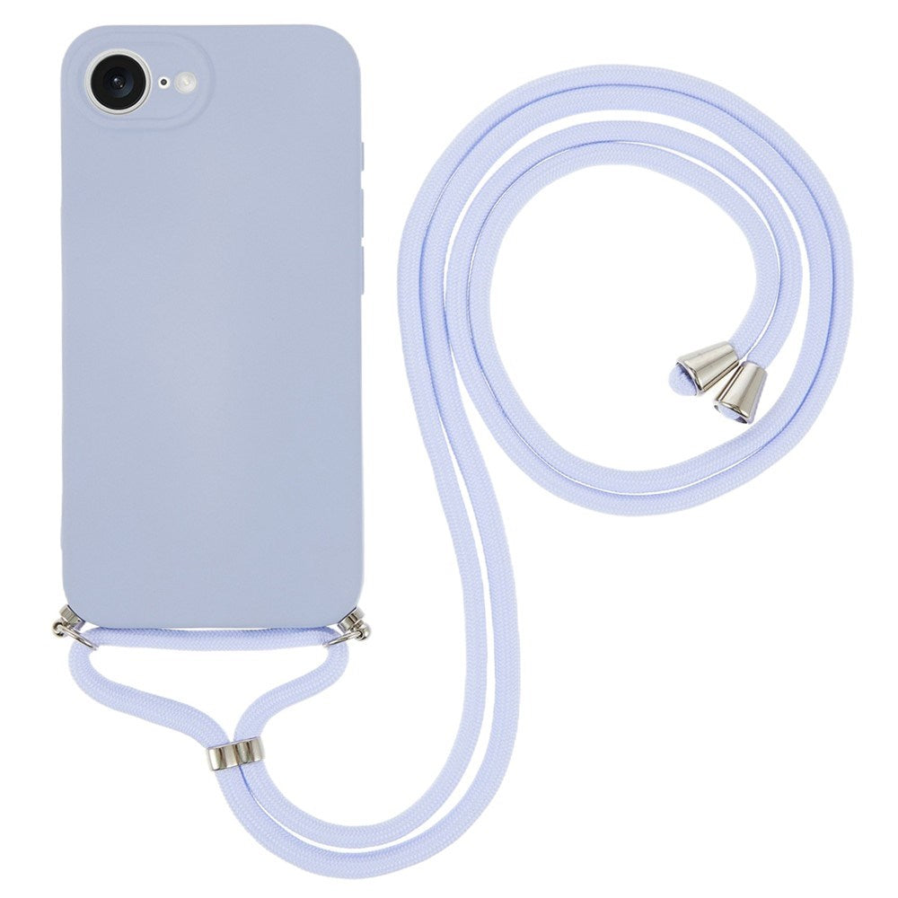 iPhone 17e / 16e EIDERWOOD Lined Flexible Plastic Case w. Strap - Light Purple