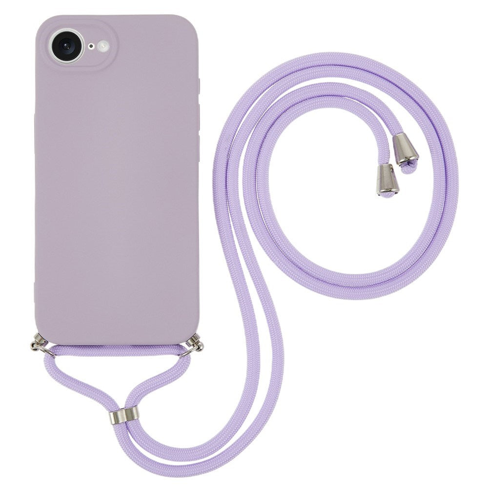 iPhone 17e / 16e EIDERWOOD Lined Flexible Plastic Case w. Strap - Purple