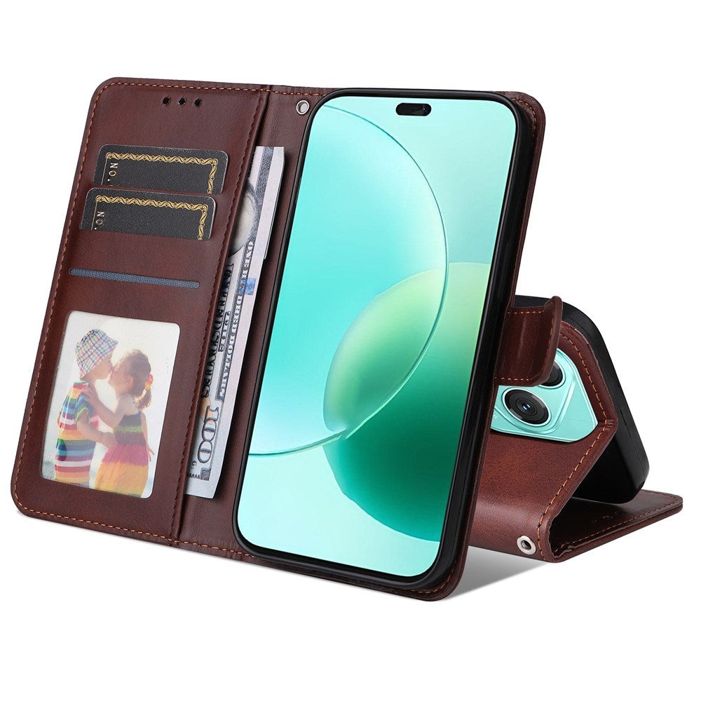 EIDERWOOD Honor 400 Lite Faux Leather Flip Case with Strap - Brown