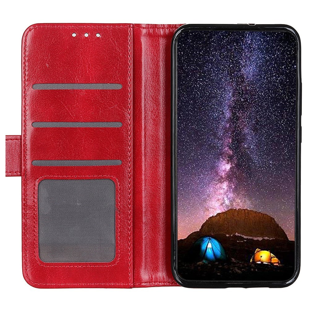 EIDERWOOD Motorola Edge 60 Fusion Faux Leather Flip Case with Cardholder & Stand Function - Red
