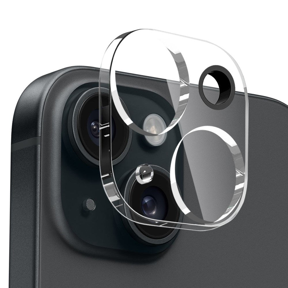 NORTHJO iPhone 15 3-in-1 Protection Set with Shock-Absorbing Flexible Plastic Case & Tempered Glass Screen Protector & Camera Lens Glass - Transparent