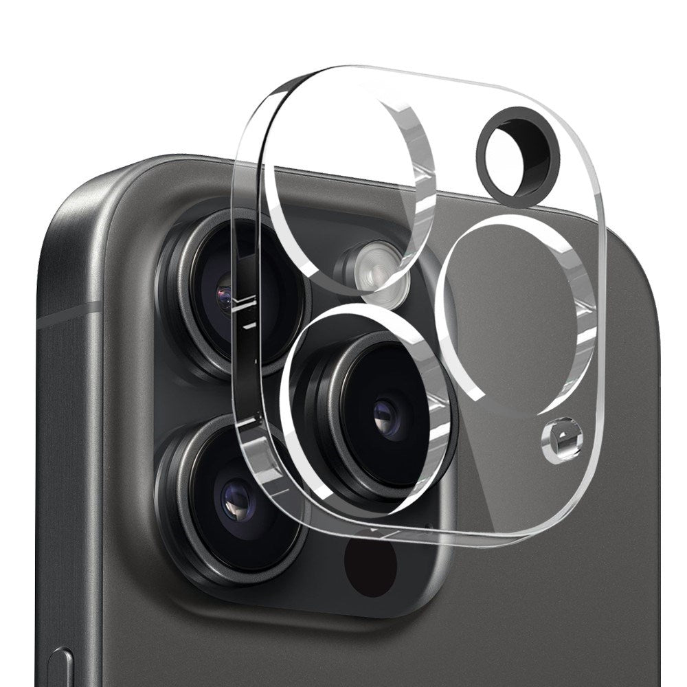 NORTHJO iPhone 15 Pro Max 3-in-1 Protection Set with Shock-Absorbing Flexible Plastic Case & Tempered Glass Screen Protector & Camera Lens Glass - Transparent