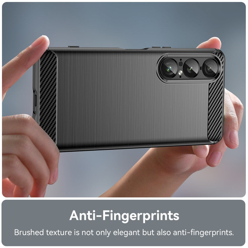 EIDERWOOD Sony Xperia 1 VII Brushed Carbon Case - Black