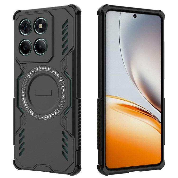 EIDERWOOD Motorola Edge 60 / Edge 60 Fusion Hybrid Plastic Case with Heat Dissipation - Black