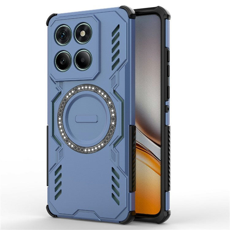 EIDERWOOD Motorola Edge 60 / Edge 60 Fusion Hybrid Plastic Case with Heat Dissipation - Blue