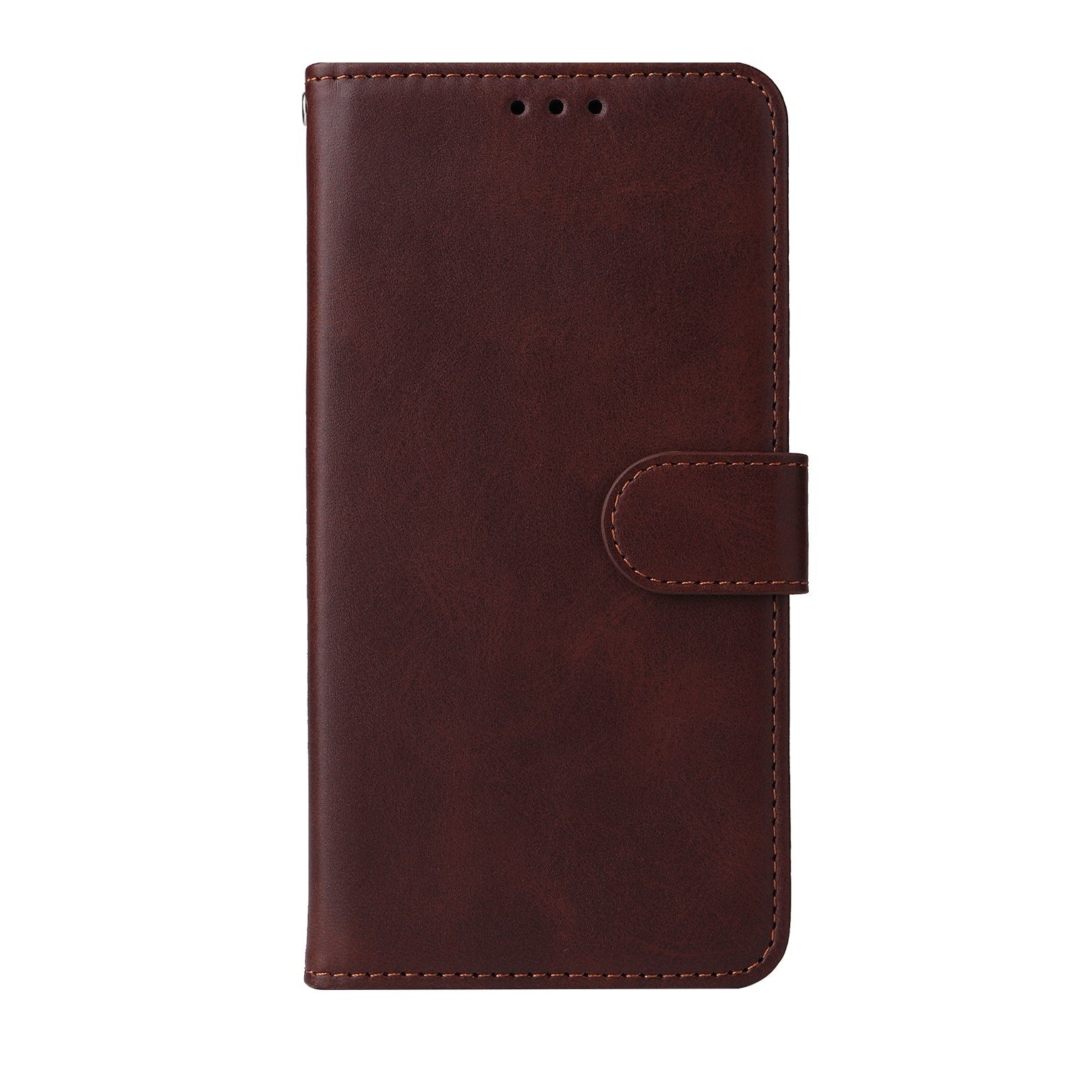 EIDERWOOD iPhone 17 Faux Leather Flip Case with Wallet & Strap - Brown
