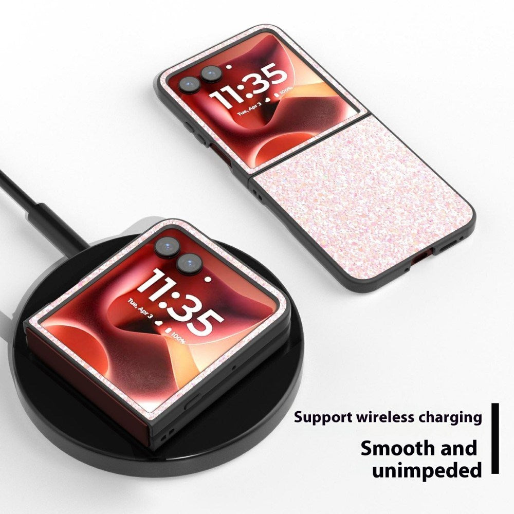 EIDERWOOD Motorola Razr 60 Ultra Hard Plastic Glitter Case - Pink