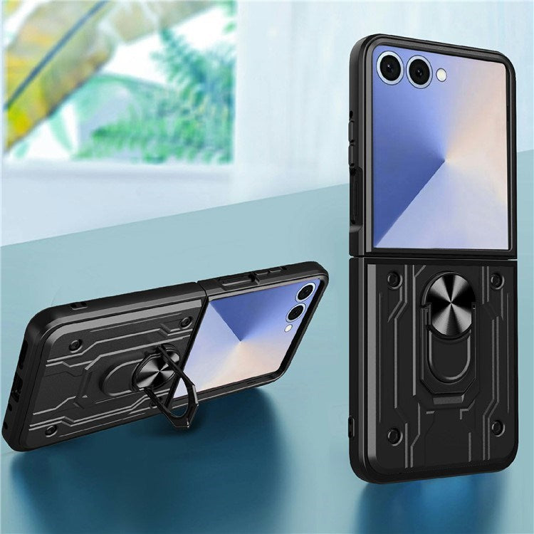 EIDERWOOD Samsung Galaxy Z Flip7 Hybrid Craftsman Case with Kickstand - Black