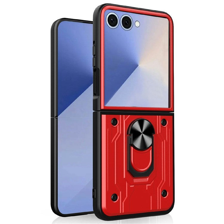 EIDERWOOD Samsung Galaxy Z Flip7 Hybrid Craftsman Case with Kickstand - Red