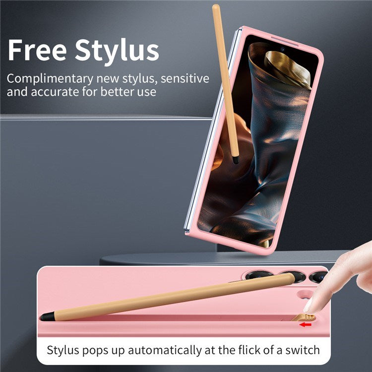 EIDERWOOD Samsung Galaxy Z Fold7 Hard Plastic Case with Stylus - Pink