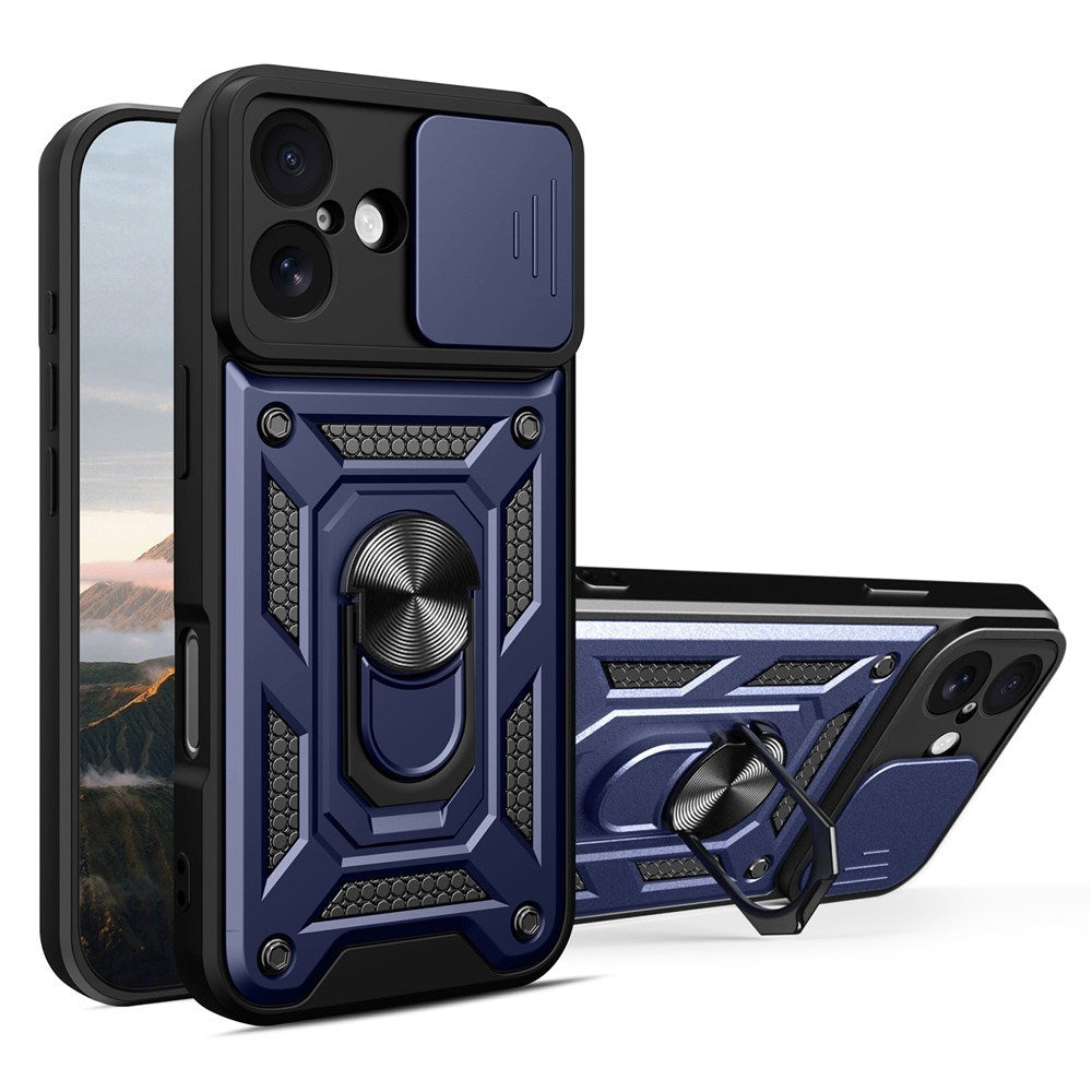 EIDERWOOD iPhone 17 Hybrid Craftsman Case with Kickstand & Cam Slider - Blue