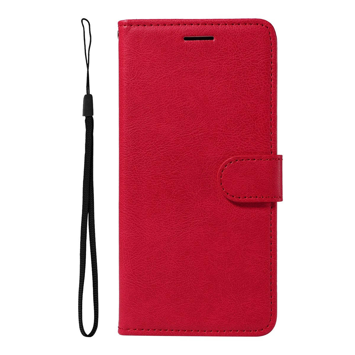 EIDERWOOD iPhone 17 Pro Faux Leather Case with Wallet & Strap - Red