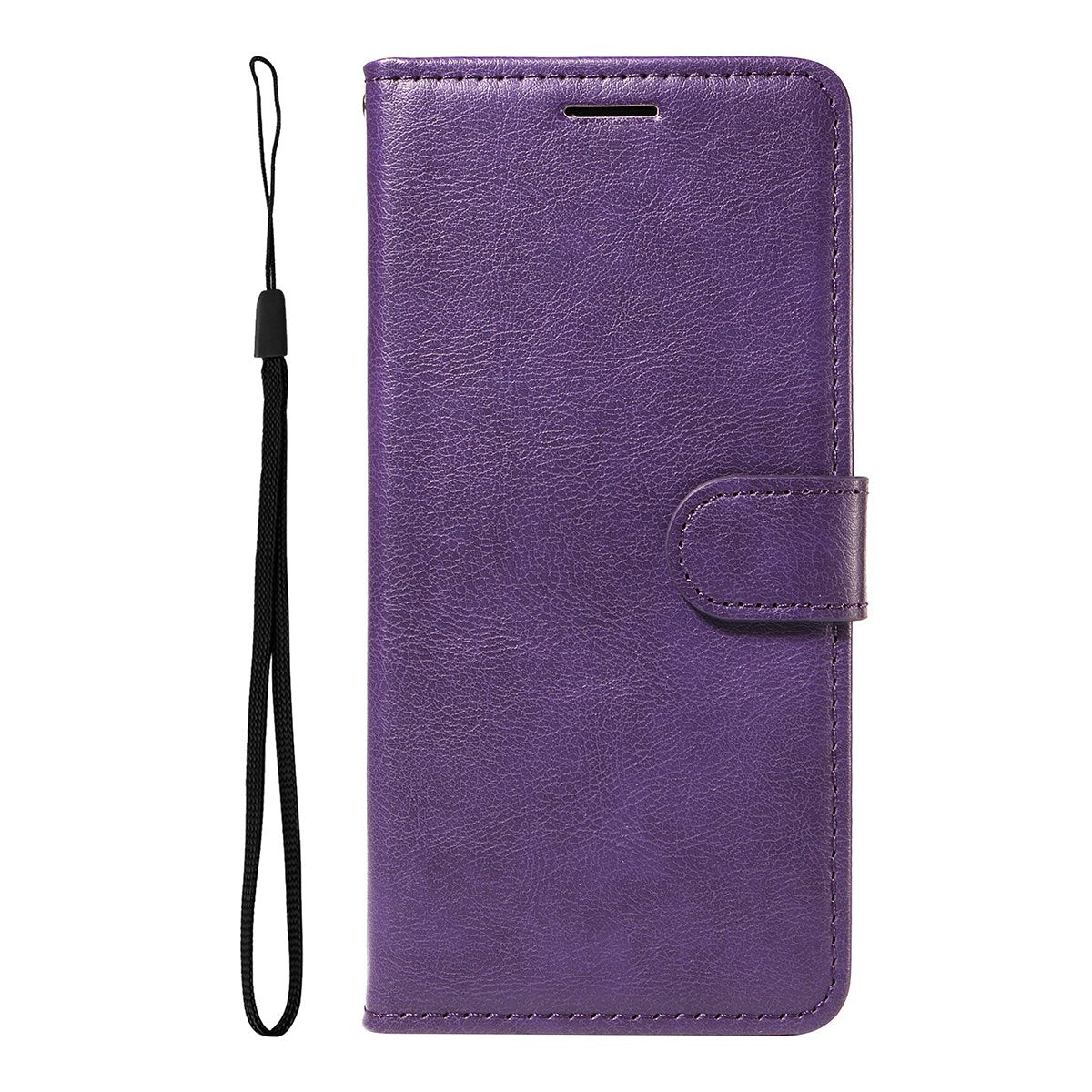 EIDERWOOD iPhone 17 Pro Faux Leather Case with Wallet & Strap - Purple