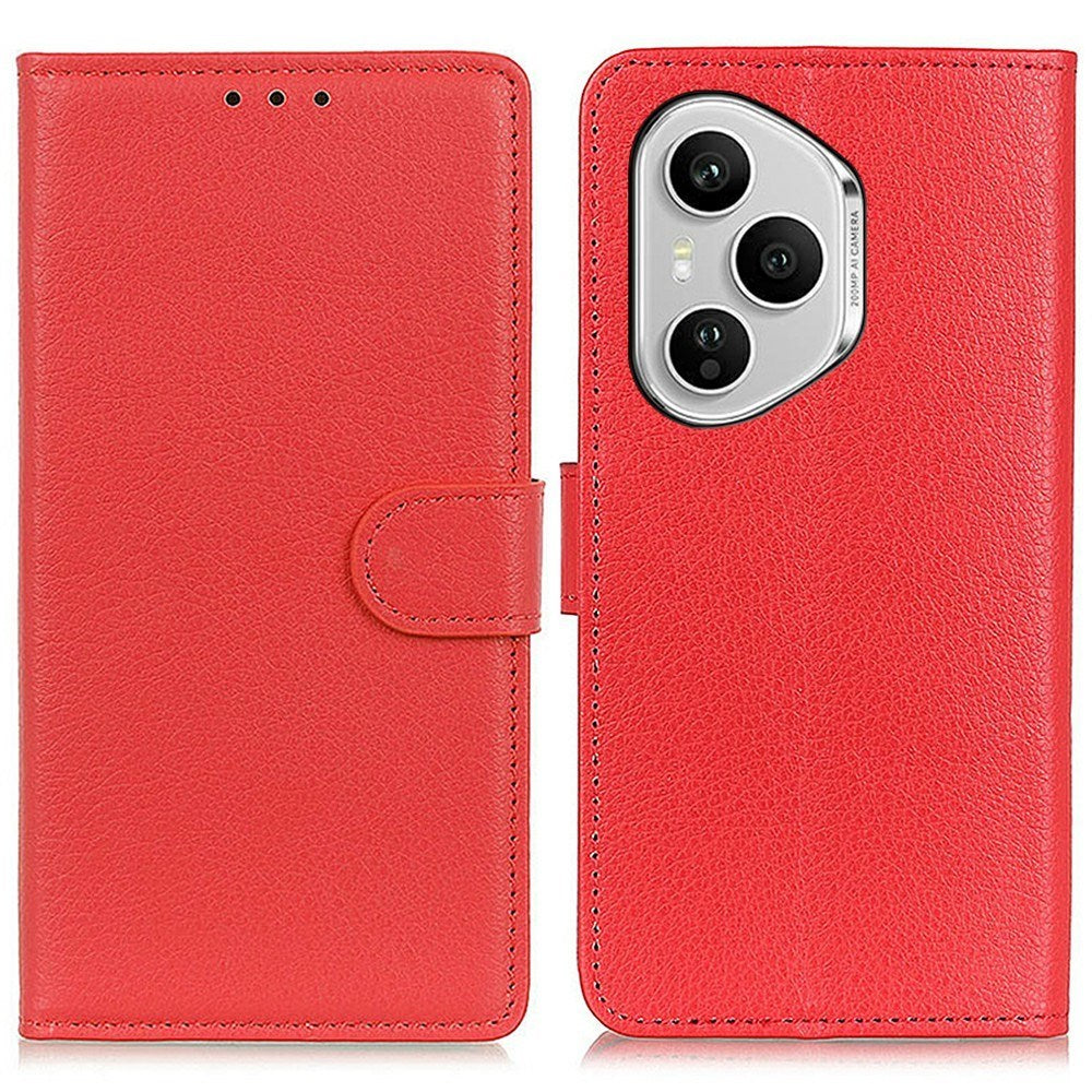 EIDERWOOD Honor 400 Pro Faux Leather Flip Case with Cardholder & Stand Function - Red
