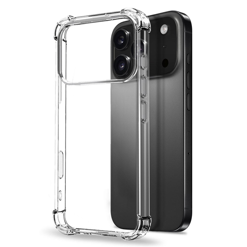 NORTHJO iPhone 17 Pro 3-in-1 Protection Set with Shock-Absorbing Flexible Plastic Case / Tempered Screen Protector Glass / Camera Lens Protector Glass - Transparent