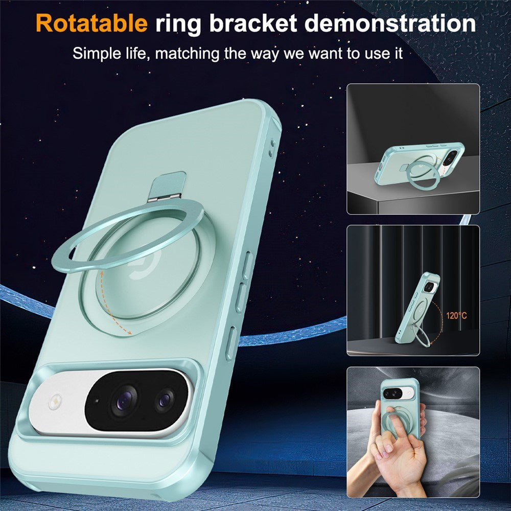 EIDERWOOD Google Pixel 10 / 10 Pro / 9 / 9 Pro Hybrid Case with Kickstand - MagSafe Compatible - Light Blue