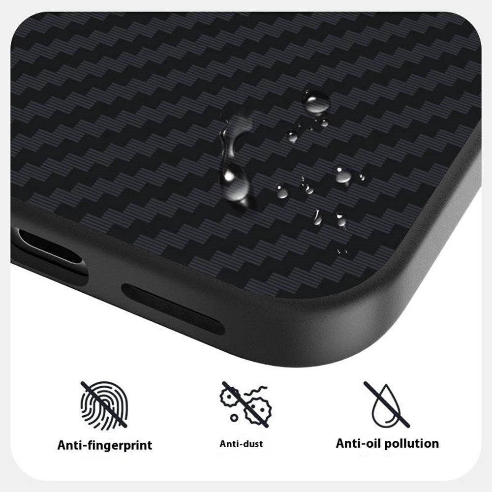 iPhone 18 Pro / 17 Pro ABEEL Hybrid Case with Carbon Fiber Texture - MagSafe Compatible - Black / Blue
