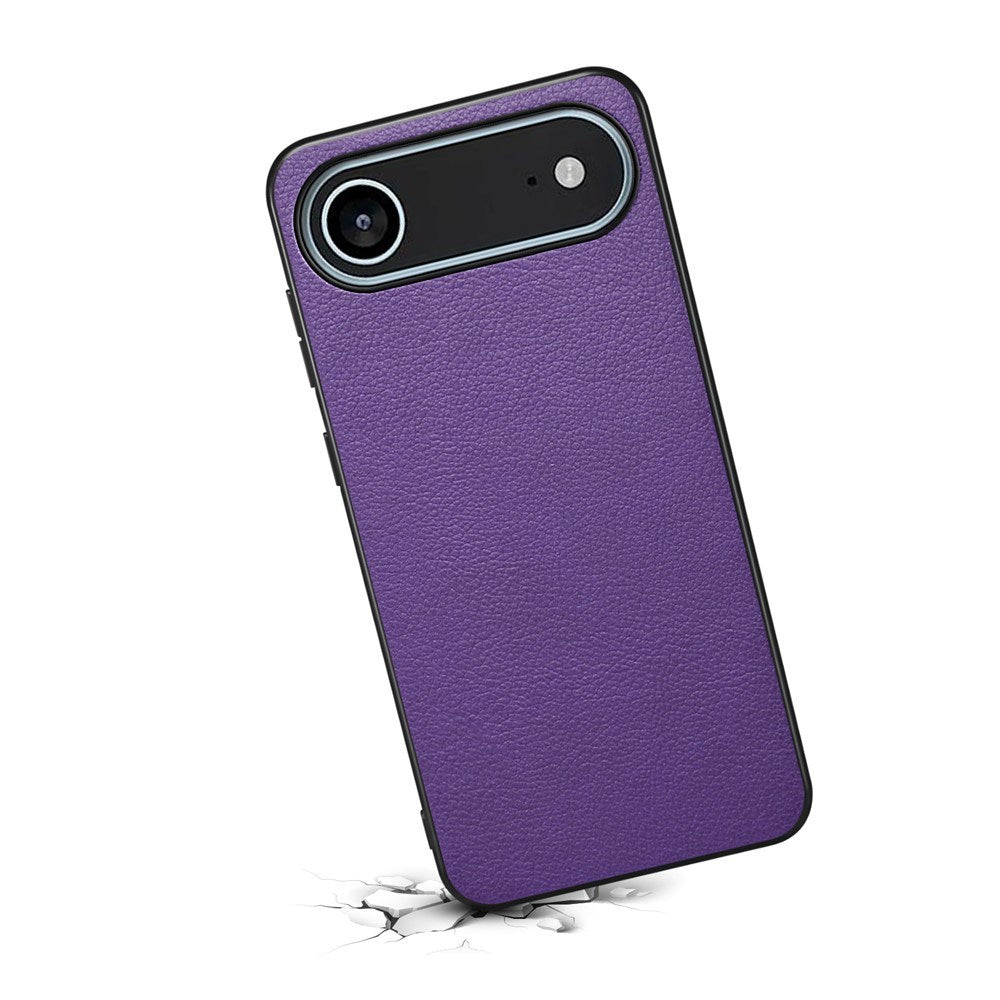 EIDERWOOD iPhone Air Hybrid Plastic Case with Leather Texture - Purple