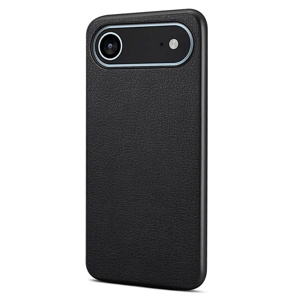 EIDERWOOD iPhone Air Hybrid Plastic Case with Leather Texture - Black