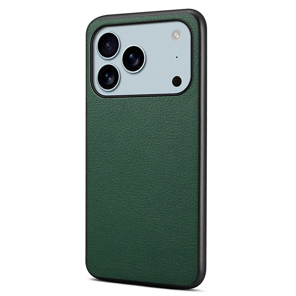 EIDERWOOD iPhone 17 Pro Hybrid Plastic Case with Leather Texture - Green