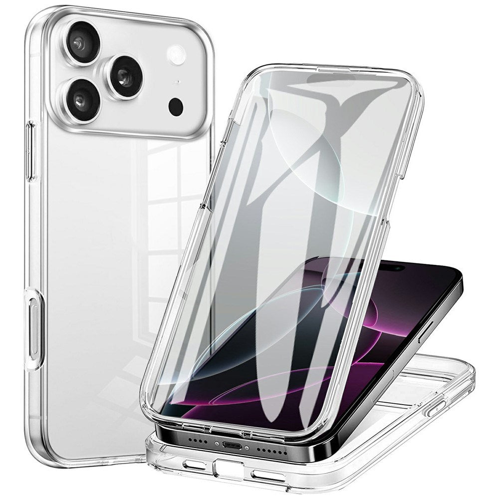 EIDERWOOD iPhone 17 Pro Hybrid Case with Built-in Screen Protector - Transparent