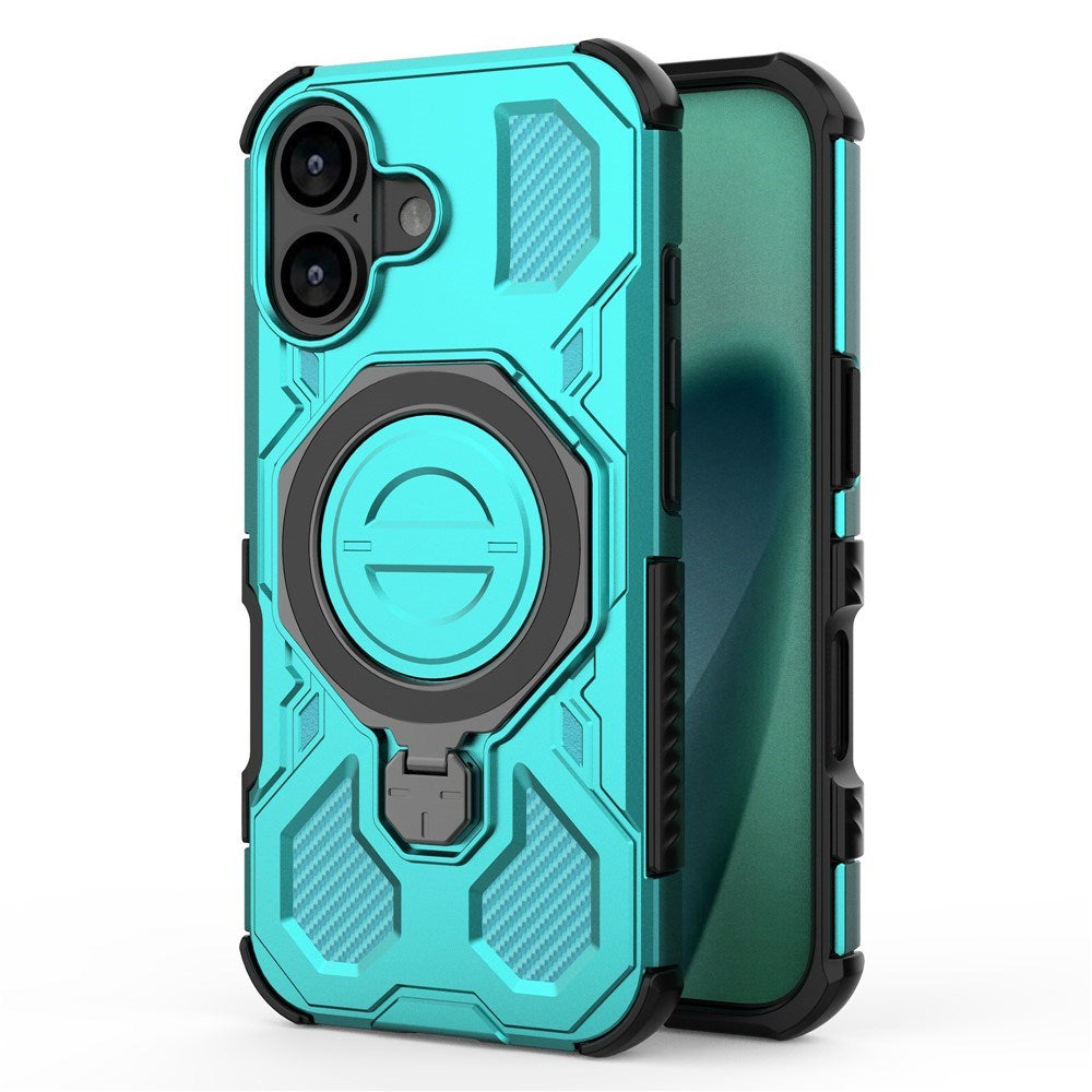 EIDERWOOD iPhone 17 Tough Case with Magnetic Kickstand - MagSafe Compatible - Turquoise