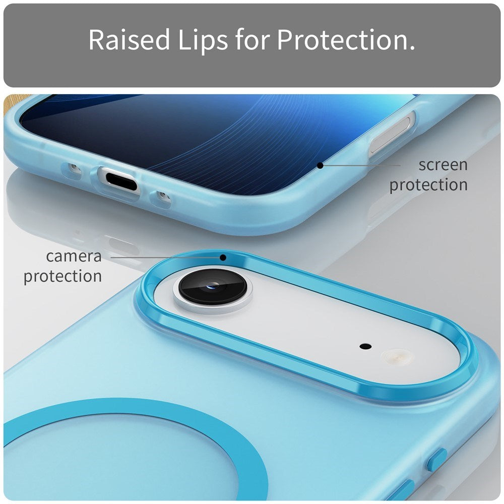 EIDERWOOD iPhone Air Hybrid Plastic Case - MagSafe Compatible - Matt Transparent / Blue