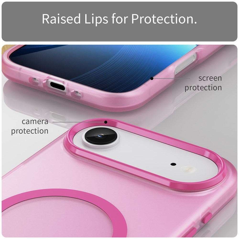EIDERWOOD iPhone Air Hybrid Plastic Case - MagSafe Compatible - Matt Transparent / Pink