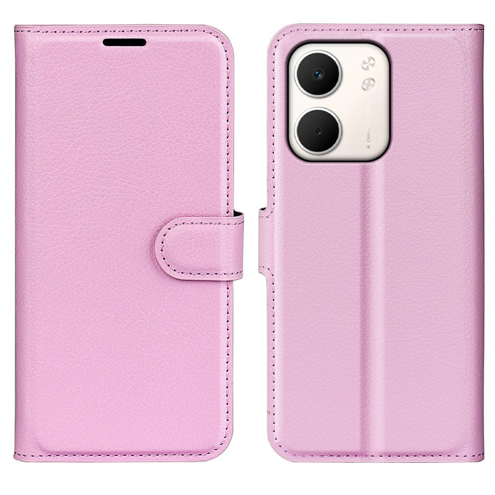 Oppo A5x (5G) / Oppo A5x (4G) EIDERWOOD Leather Flip Case with Card Holder & Stand Function - Pink