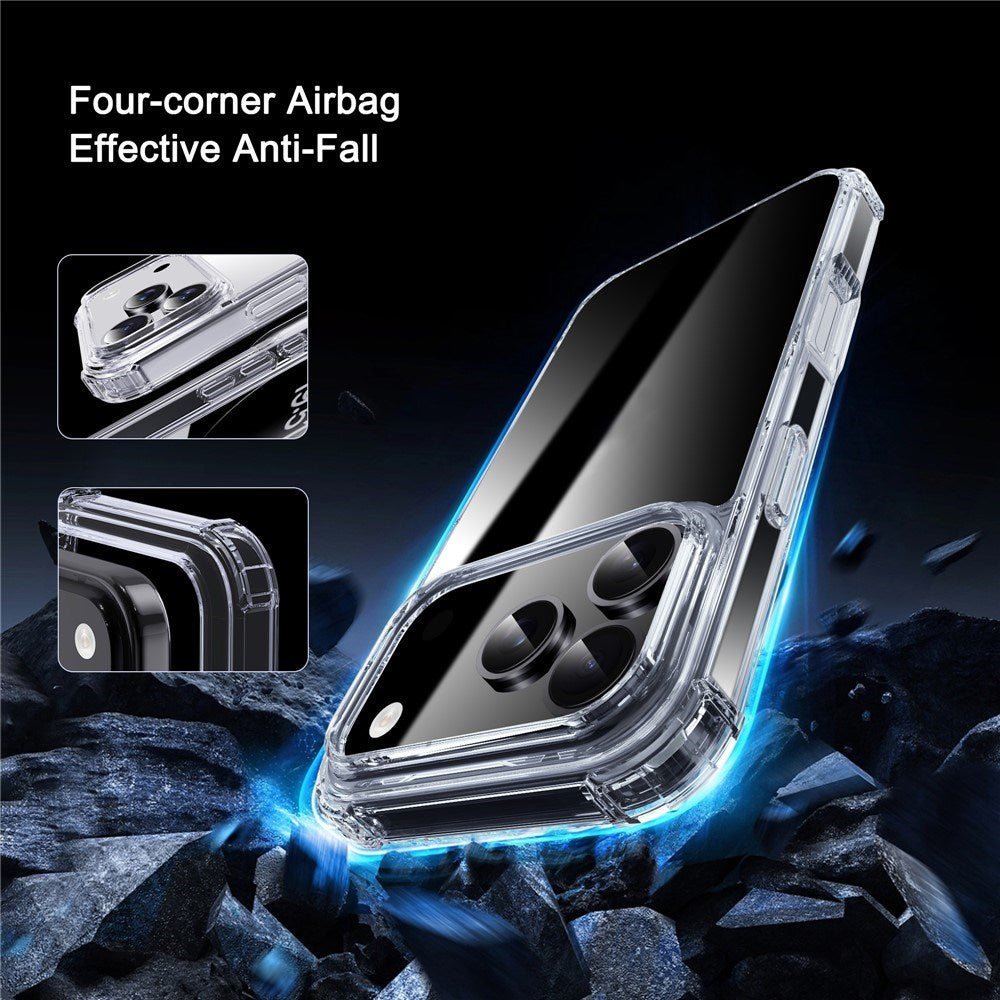 IPAKY iPhone 17 Pro Hybrid Case with Reinforced Corners - Transparent