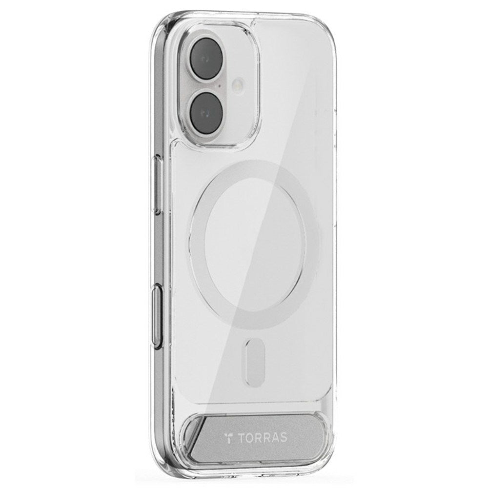 TORRAS iPhone 17 Pstand Hybrid Case with Kickstand - MagSafe Compatible - Transparent
