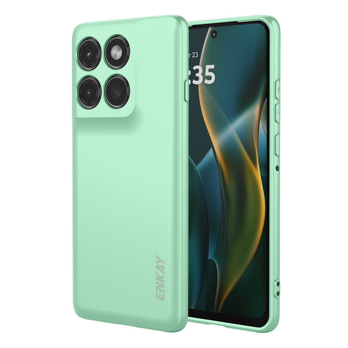 ENKAY Motorola Edge 60 Pro Silicone Case - Light Green