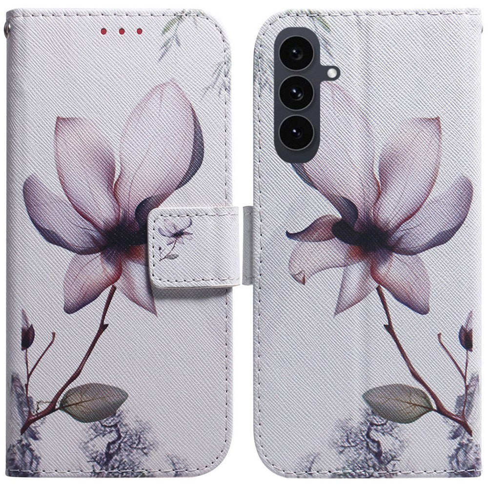 EIDERWOOD Samsung Galaxy S25 FE Faux Leather Flip Case with Design - Flower