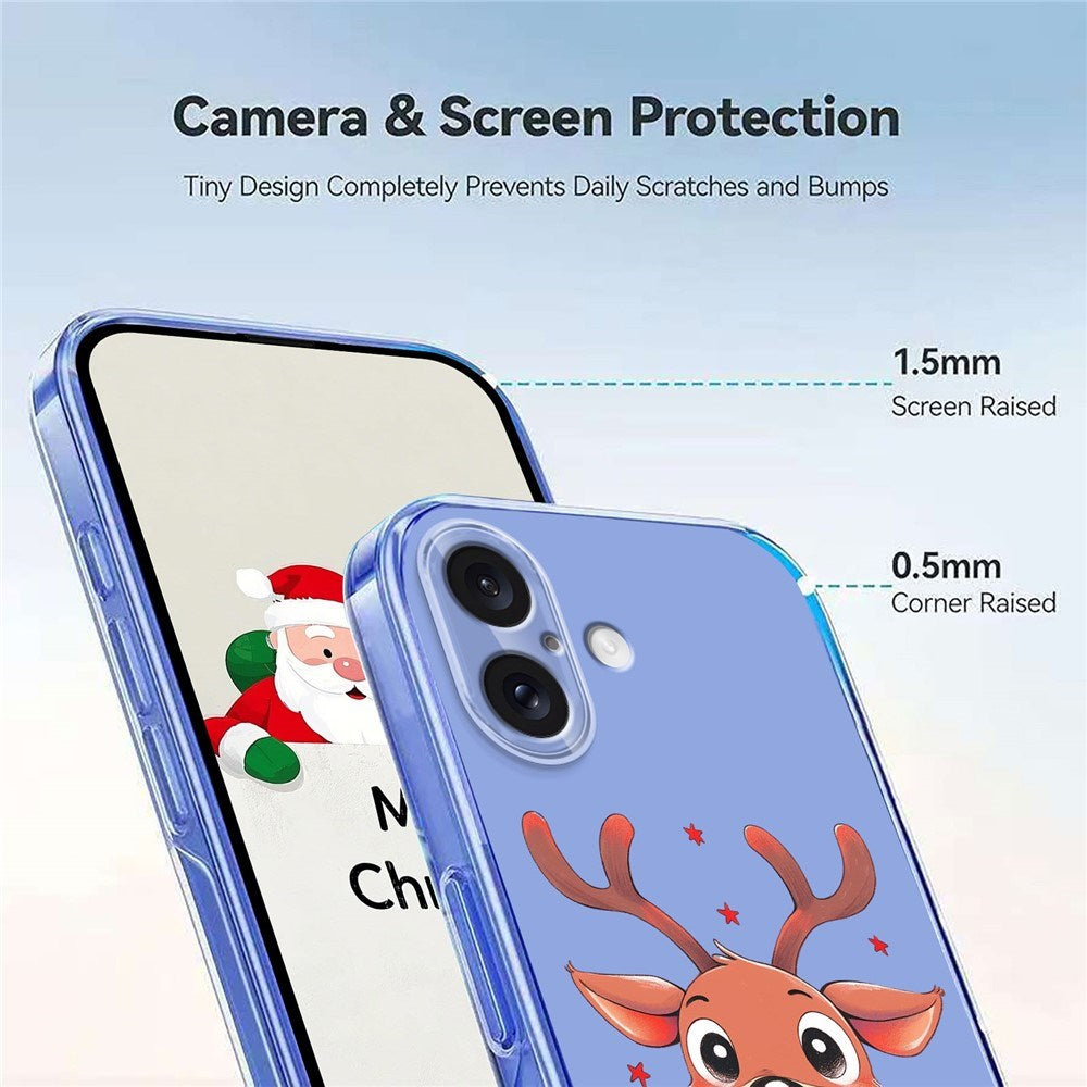EIDERWOOD iPhone 17 Flexible Plastic Christmas Case with Motif - Transparent / Reindeer