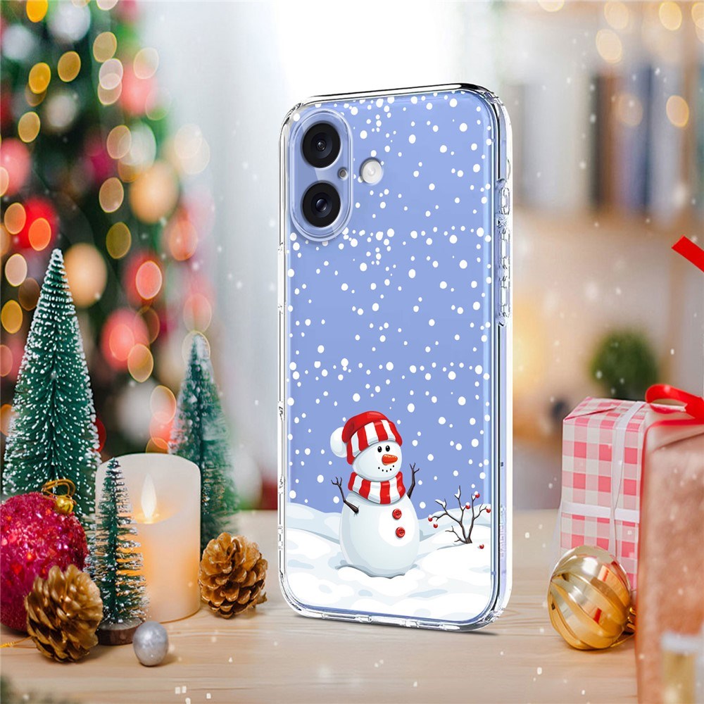 EIDERWOOD iPhone 17 Flexible Plastic Christmas Case with Motif - Transparent / Snowman