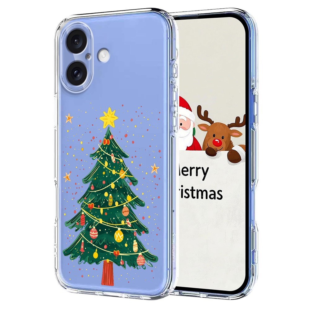 EIDERWOOD iPhone 17 Flexible Plastic Christmas Case with Motif - Transparent / Christmas Tree