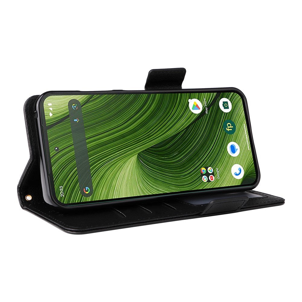 Fairphone (Gen. 6+ / Gen. 6) EIDERWOOD Artificial Leather Flip Case with Strap - Black