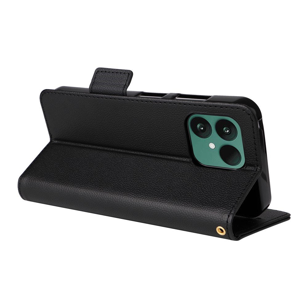 Fairphone (Gen. 6+ / Gen. 6) EIDERWOOD Artificial Leather Flip Case with Strap - Black