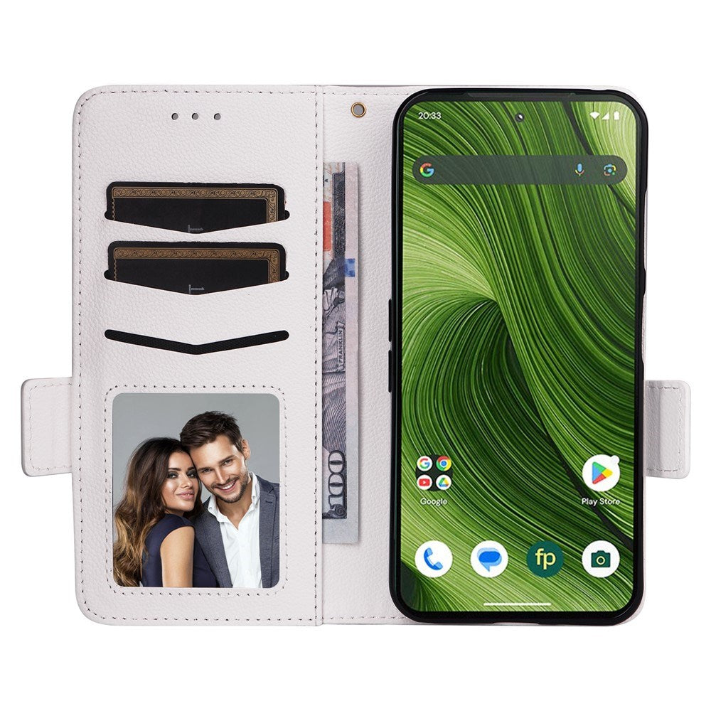 Fairphone (Gen. 6+ / Gen. 6) EIDERWOOD Artificial Leather Flip Case with Strap - White