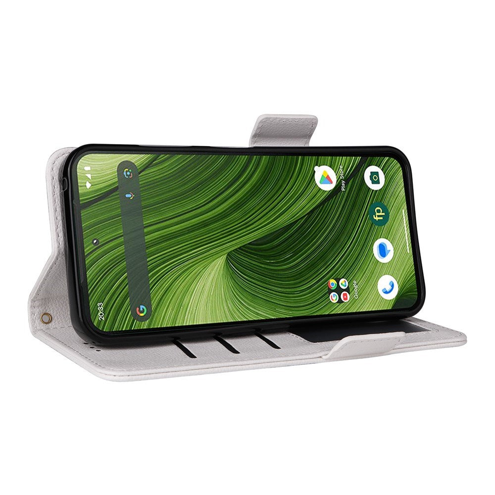 Fairphone (Gen. 6+ / Gen. 6) EIDERWOOD Artificial Leather Flip Case with Strap - White