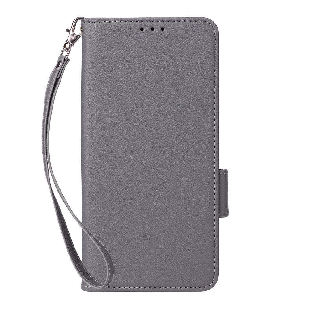 Fairphone (Gen. 6+ / Gen. 6) EIDERWOOD Artificial Leather Flip Case with Strap - Grey