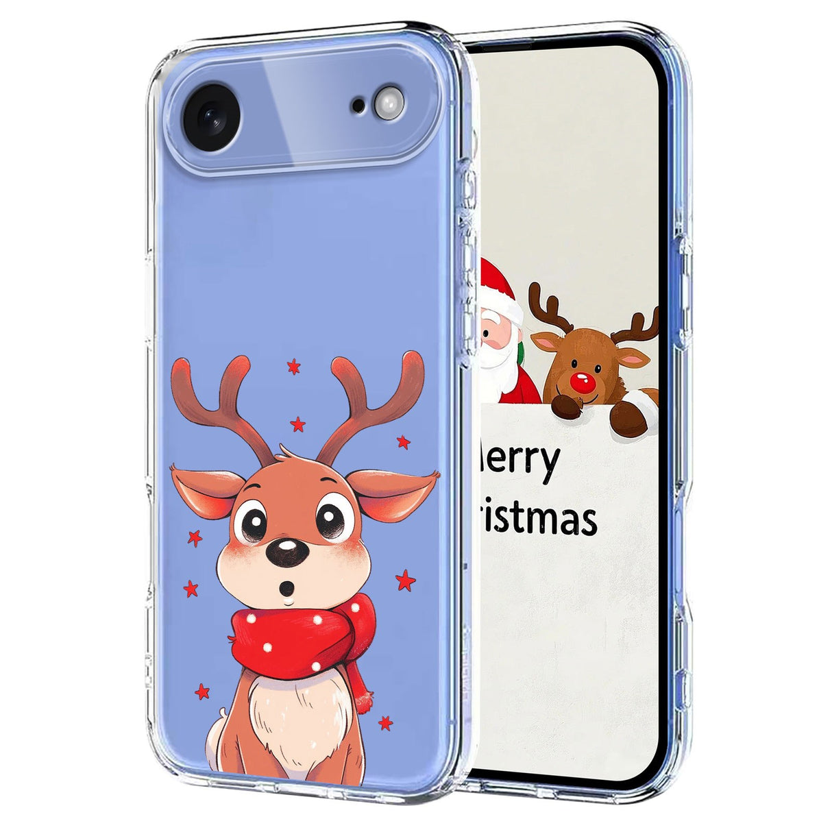 EIDERWOOD iPhone Air Flexible Plastic Christmas Case with Motif - Transparent / Reindeer