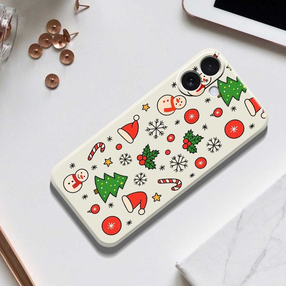 EIDERWOOD iPhone 17 Christmas Case - Flexible Plastic - Christmas Motifs / Beige