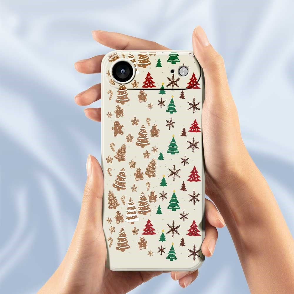 EIDERWOOD iPhone Air Christmas Case - Flexible Plastic - Gingerbread Men and Christmas Trees / Black