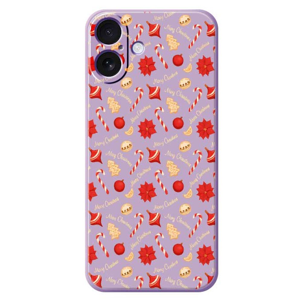EIDERWOOD iPhone 17 Christmas Case - Flexible Plastic - Christmas Candy / Purple