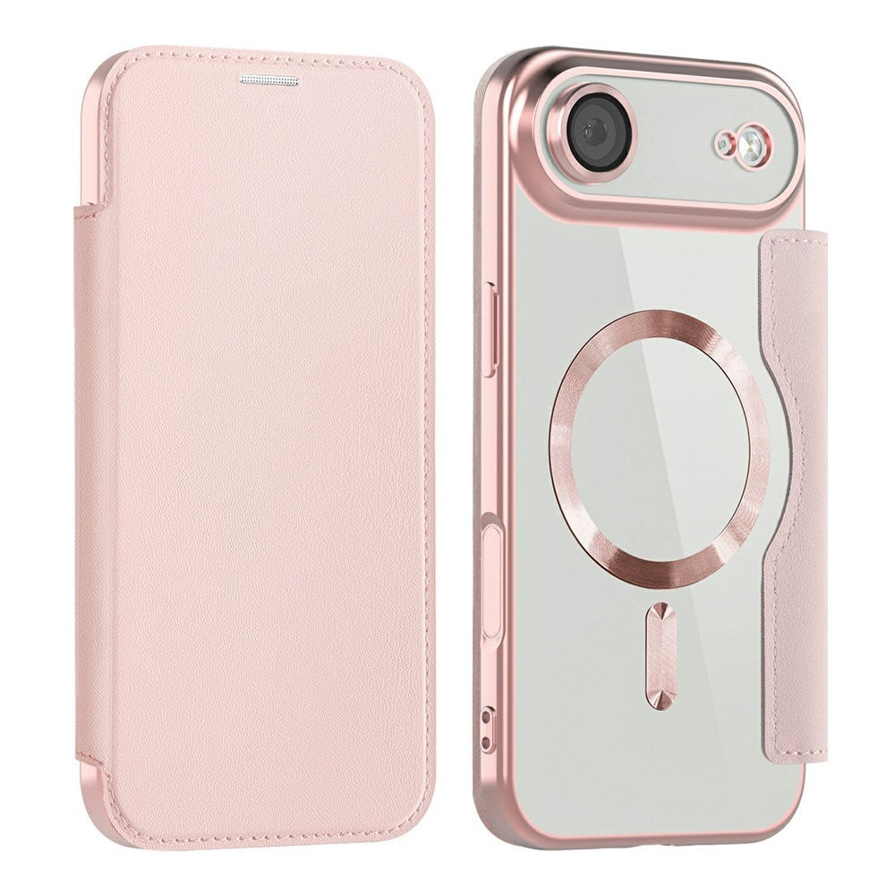 EIDERWOOD iPhone Air Flip Case with Transparent Back - MagSafe Compatible - Pink