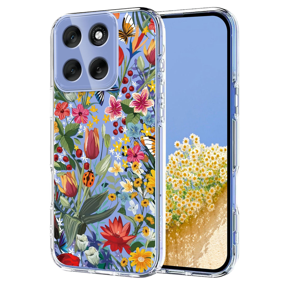 EIDERWOOD Motorola Moto G86 Flexible Plastic Case with Print - Flowers